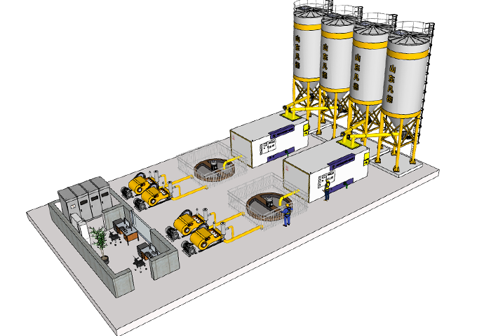 該圖展示黃泥灌漿防滅火設(shè)備示意圖