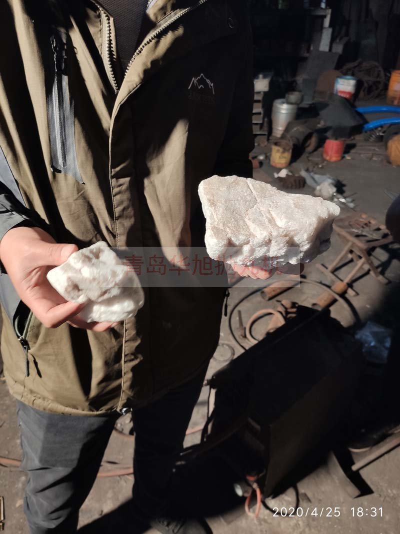 石材經過拋丸機清理后的效果