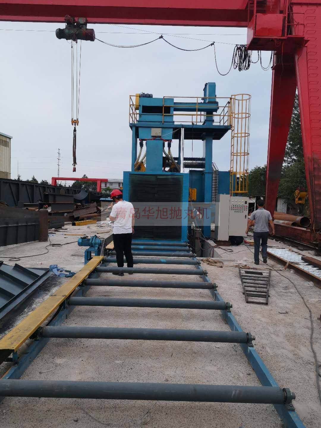 Q6918輥道通過(guò)式拋丸機(jī)調(diào)試準(zhǔn)備試車(chē)